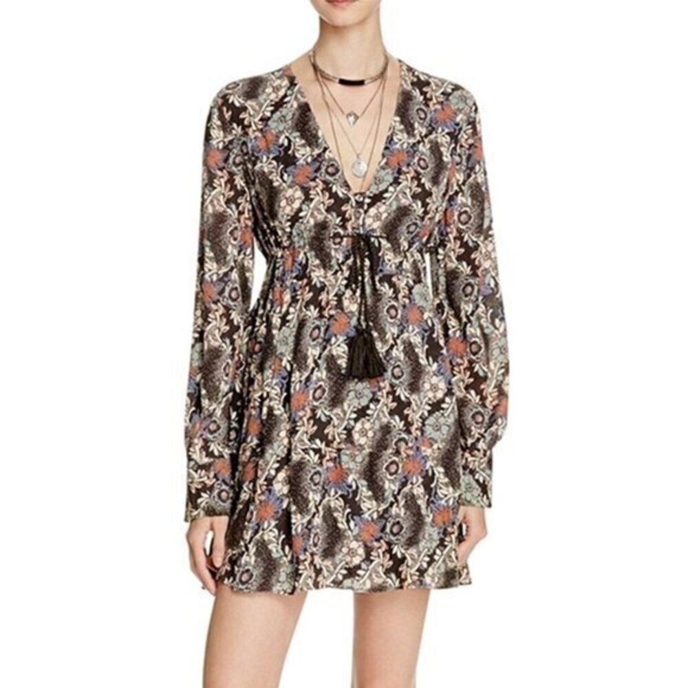 Free People Stealing Fire Henley Dress Size Small